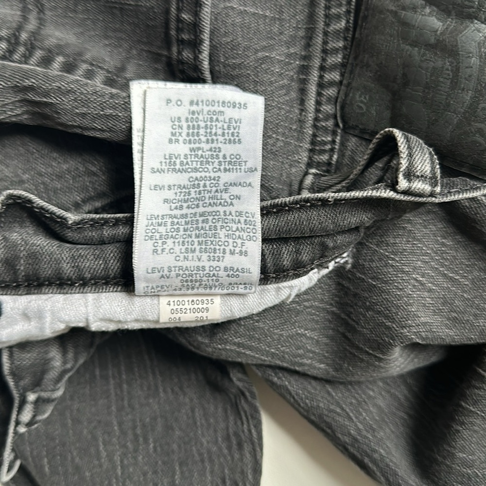 LEVIS 508 men’s washed black straight leg jeans 29X30 regular taper - Picture 5 of 9